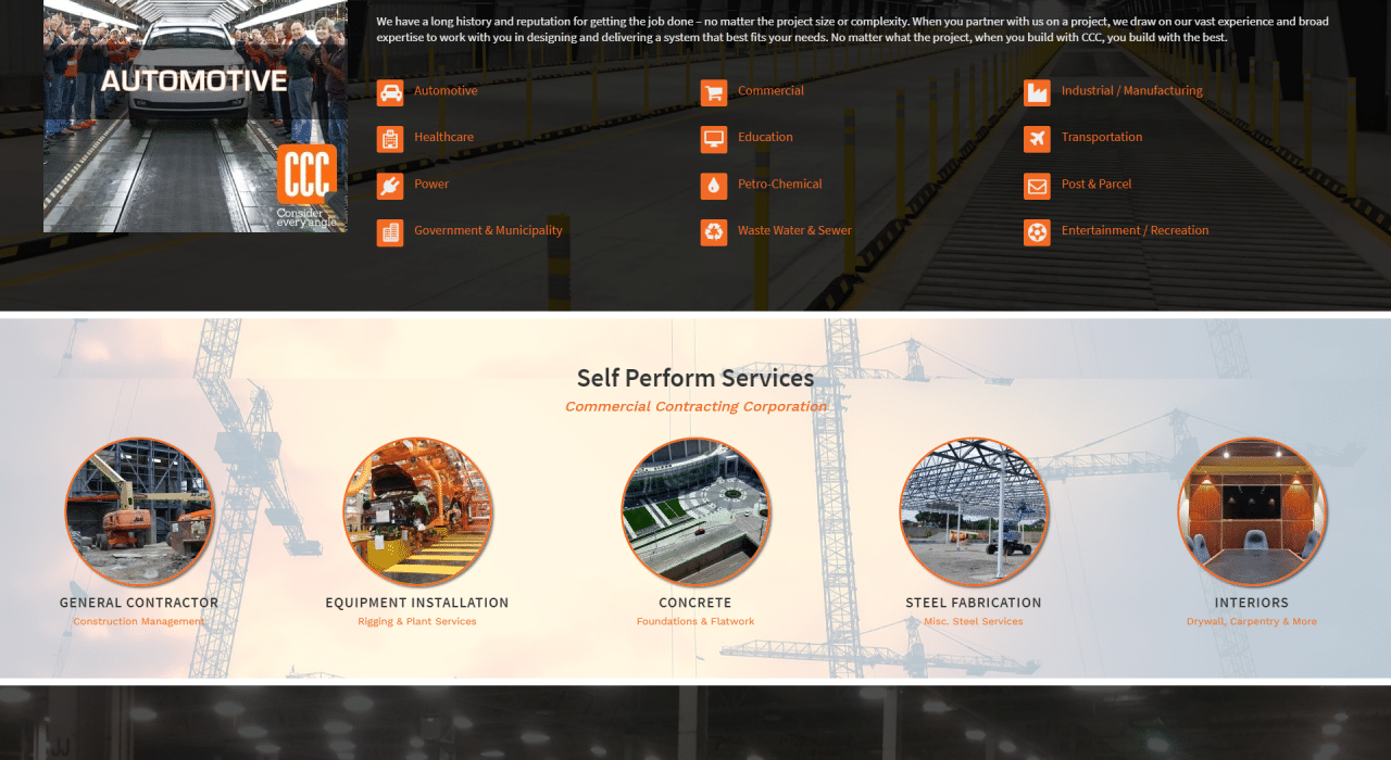 CCC Website homepage